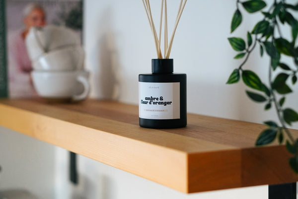 Diffuseur à roseaux - ambre et fleur d’oranger