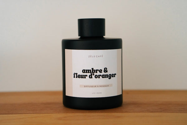 Diffuseur à roseaux - ambre et fleur d’oranger