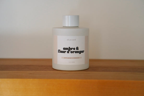 Diffuseur à roseaux - ambre et fleur d’oranger