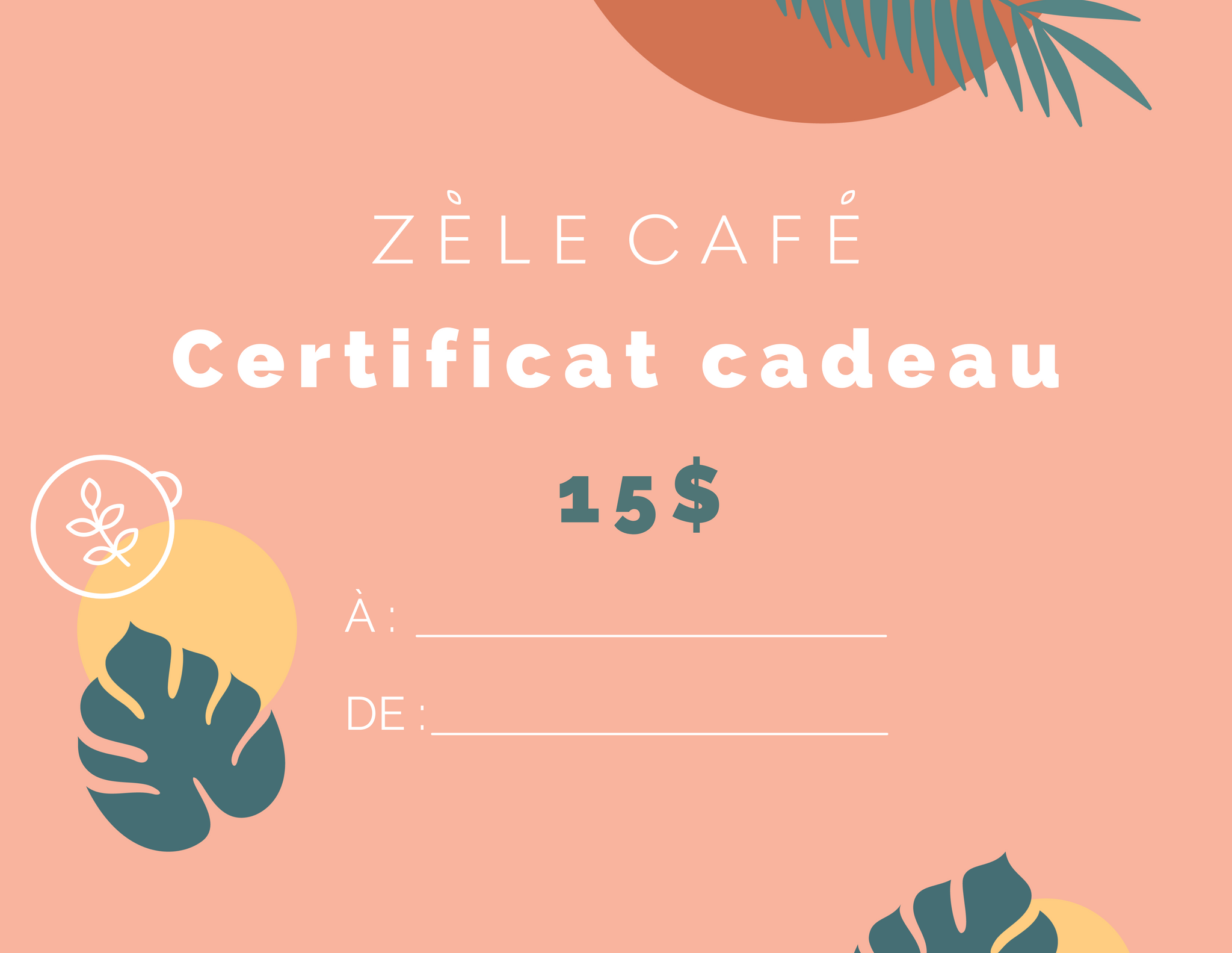 Carte cadeau - 15$