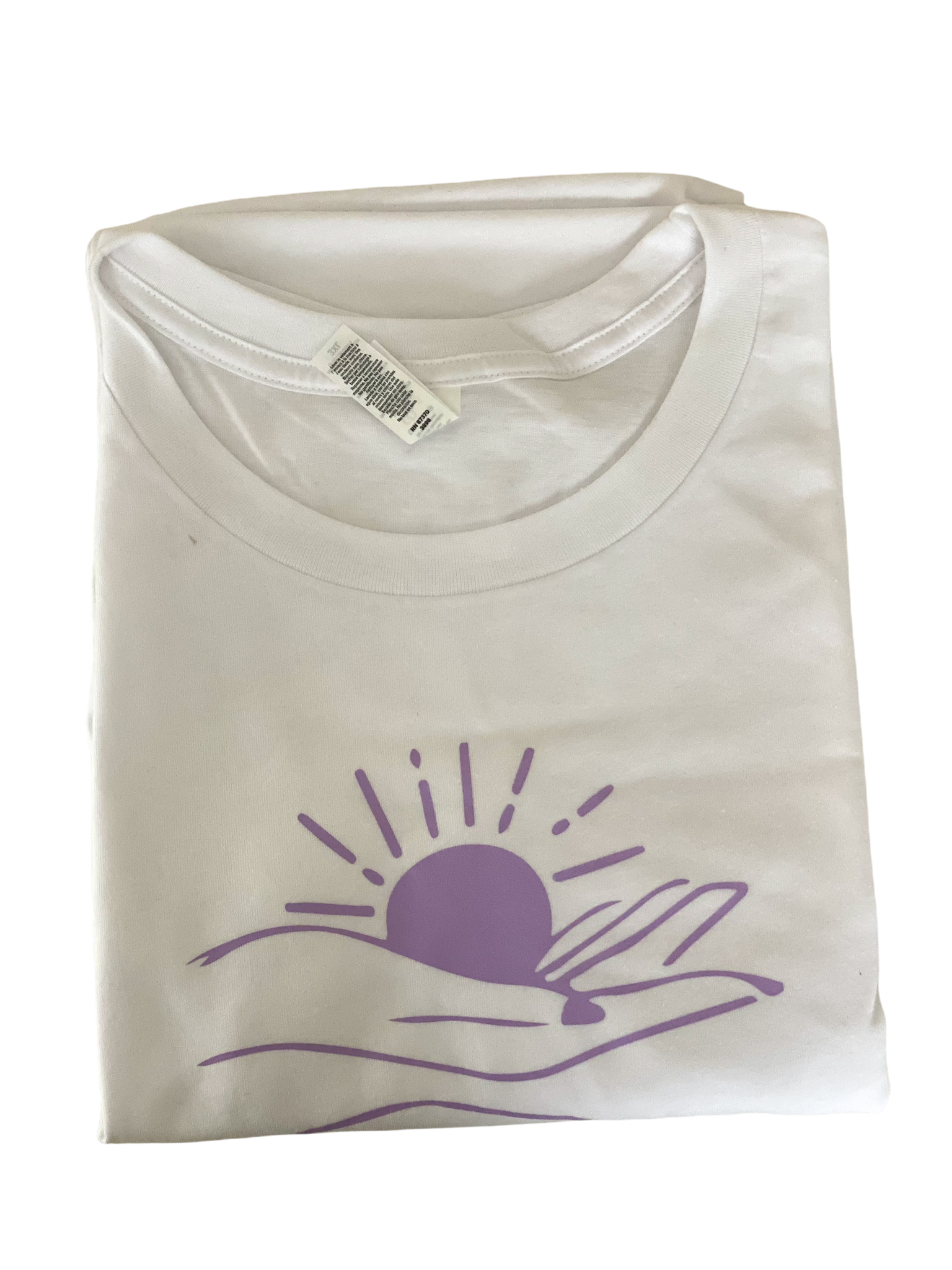 Chandail oversized LAKE IT - Blanc et mauve