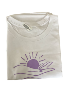 Chandail oversized LAKE IT - Blanc et mauve