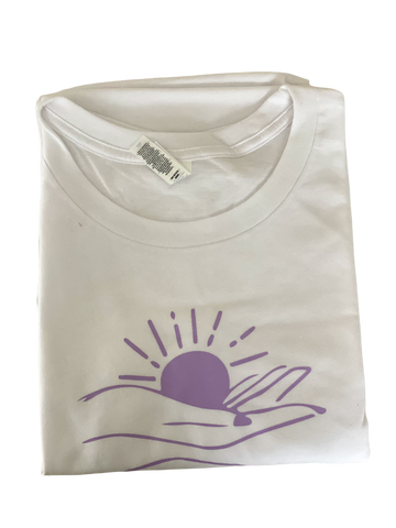 Chandail oversized LAKE IT - Blanc et mauve